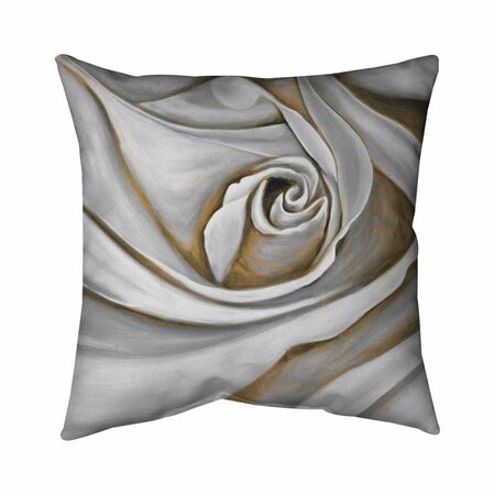 BEGIN HOME DECOR 26 x 26 in. White Rose Closeup-Double Sided Print Indoor Pillow 5541-2626-FL11